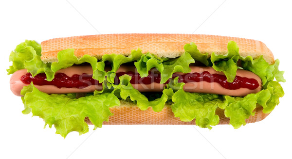 Savoureux hot dog alimentaire isolé chien fond [[stock_photo]] © carenas1