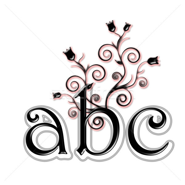 Black lower case letters A, B, C Stock photo © carenas1