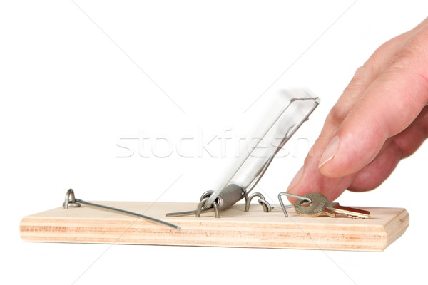 A mouse trap with keys Stock photo © carenas1