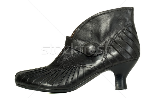 Zwarte schoenen voet schoen Stockfoto © carenas1