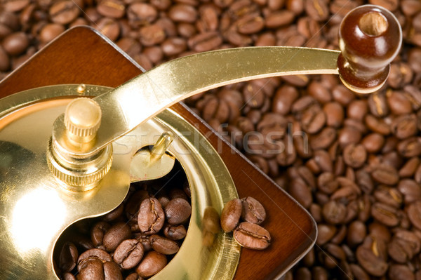 Coffee grinder in wooden case Stock photo © carenas1