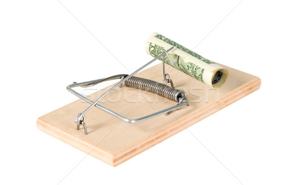 Stock photo: A mouse trap with money