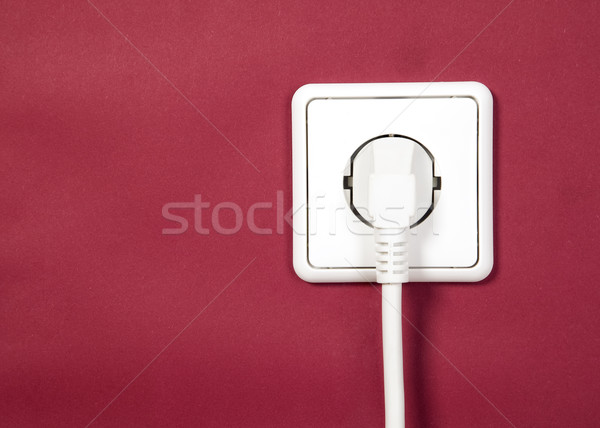 White socket on red background  Stock photo © carenas1