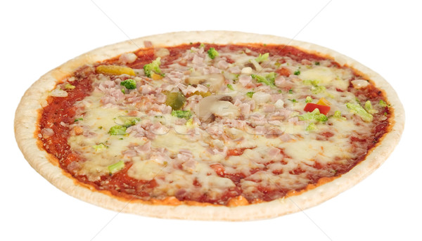 Tasteful pizza with champignons and cheese Stock photo © carenas1