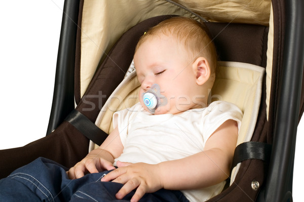 Stockfoto: Jongen · auto · zitting · veiligheid · baby · vergadering