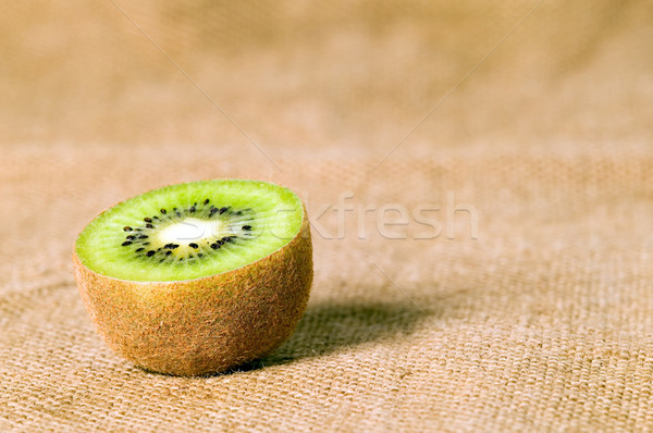 Stockfoto: Groene · vruchten · kiwi · bruin · gesneden · voedsel