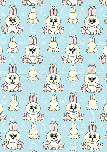 Stock photo: Many rabbits in various poses