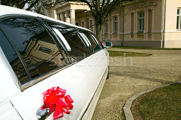 Luxus öreg limuzin esküvő ünneplés virágok Stock fotó © carenas1