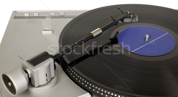 Retro muziekspeler vinyl muziek achtergrond geluid Stockfoto © carenas1