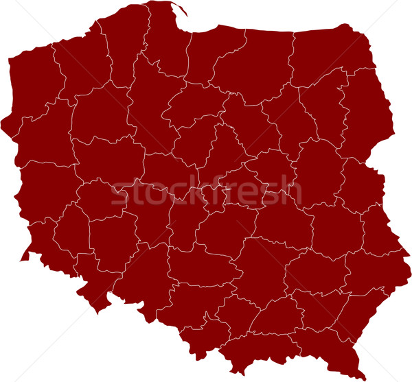 Map of Poland Stock photo © carenas1