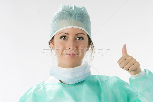 Ok fiatal nővér operáció műtét munka Stock fotó © carlodapino