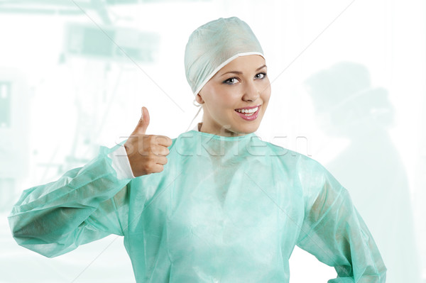smiling young nurse Stock photo © carlodapino