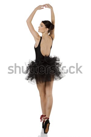 cute ballerina in pointe Stock photo © carlodapino