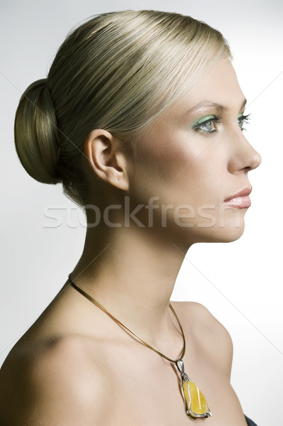 the necklace with yellow stone Stock photo © carlodapino