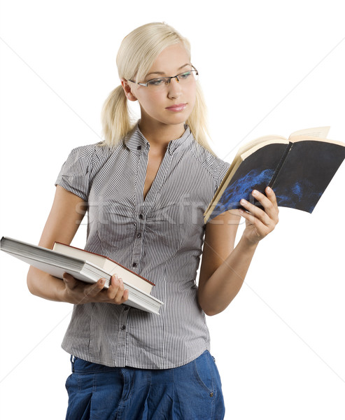 teacher reading with glasses Stock photo © carlodapino