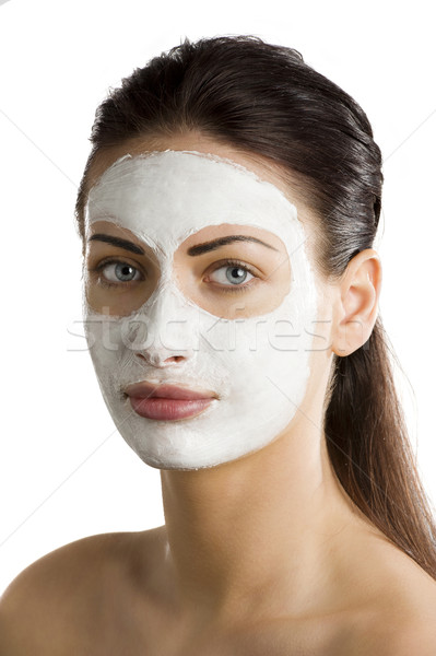 Bellezza maschera bruna trattamento faccia Foto d'archivio © carlodapino
