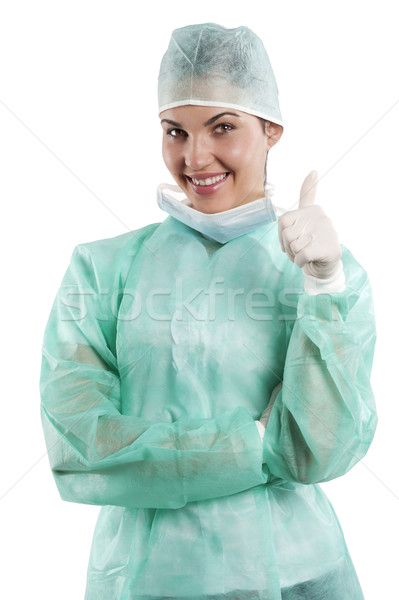 positive and smiling nurse Stock photo © carlodapino
