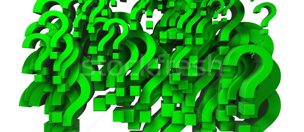 Verde intrebari 3D imagine multe abstract Imagine de stoc © carloscastilla