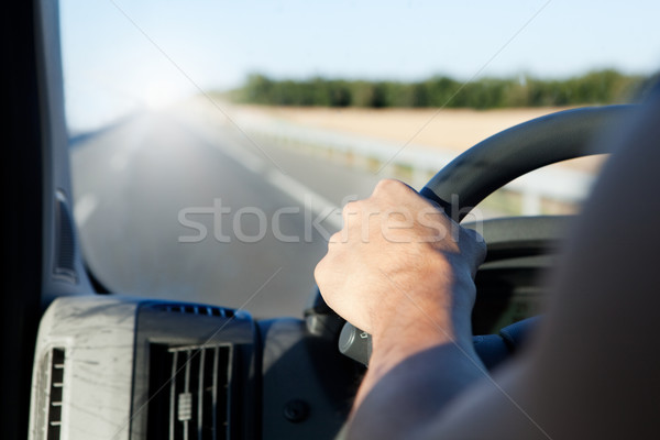 Araba seyahat sürücü detay yol eller Stok fotoğraf © carloscastilla