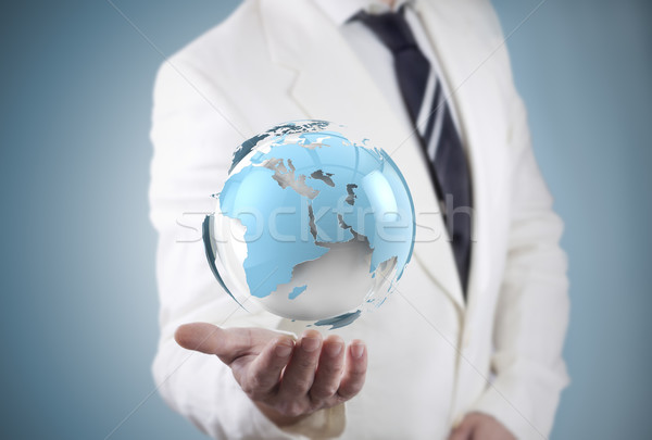 Foto d'archivio: Business · internet · imprenditore · mondo · mappa · del · mondo · viaggio