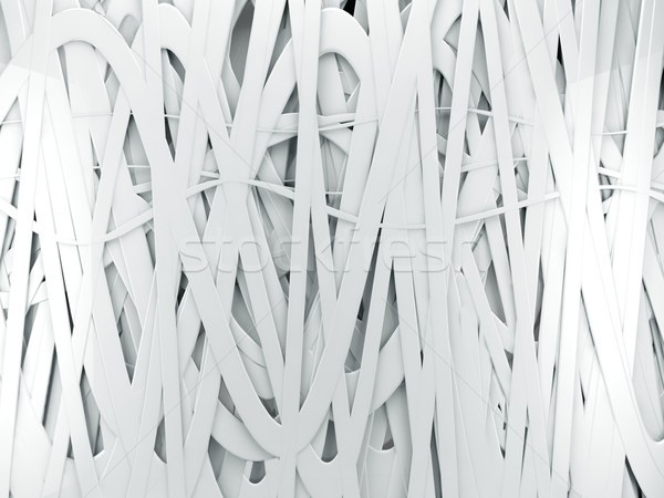 Biały 3D streszczenie spirali linie komputera Zdjęcia stock © carloscastilla
