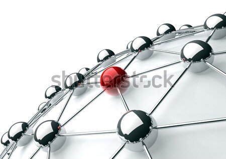 Netwerken internet 3D afbeelding geïsoleerd witte Stockfoto © carloscastilla