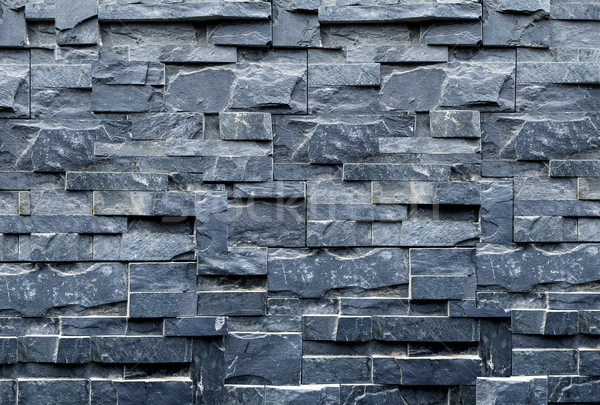 Muro di mattoni marmo abstract pietra nero mattone Foto d'archivio © carloscastilla
