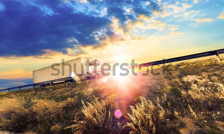 Trucks and highway. Stock photo © carloscastilla