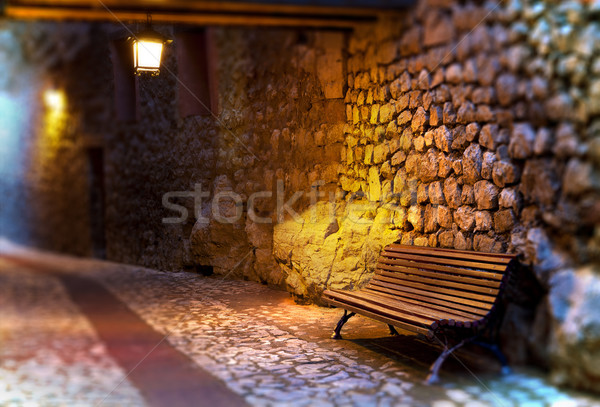 Cityscape.Bench and street Stock photo © carloscastilla