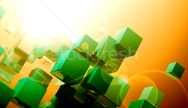 Cubo formação negócio abstrato tecnologia fundo Foto stock © carloscastilla