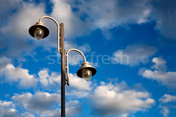 Urban landscape with lamppost Stock photo © carloscastilla