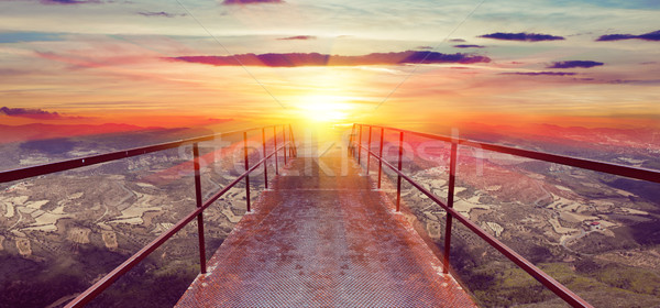 Sky and floor gateway or small bridge background Stock photo © carloscastilla