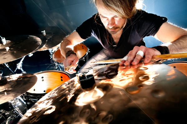 élet zene hangszer férfi játszik rockzene Stock fotó © carloscastilla