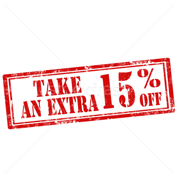 Take An Extra 15% Off-stamp Stock photo © carmen2011
