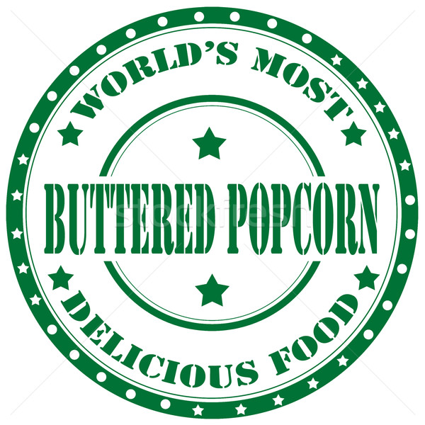 Stock photo: Buttered Popcorn-stamp