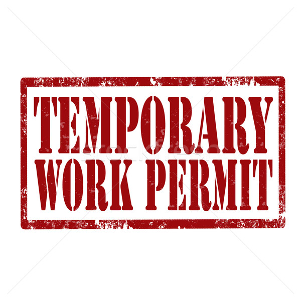 Stock photo: Temporary work permit