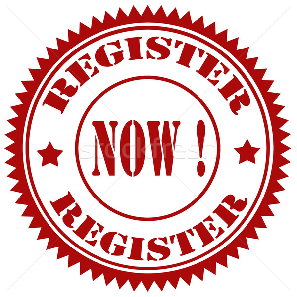 Register Now!-stamp Stock photo © carmen2011