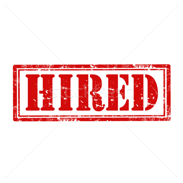 Hired-stamp Stock photo © carmen2011