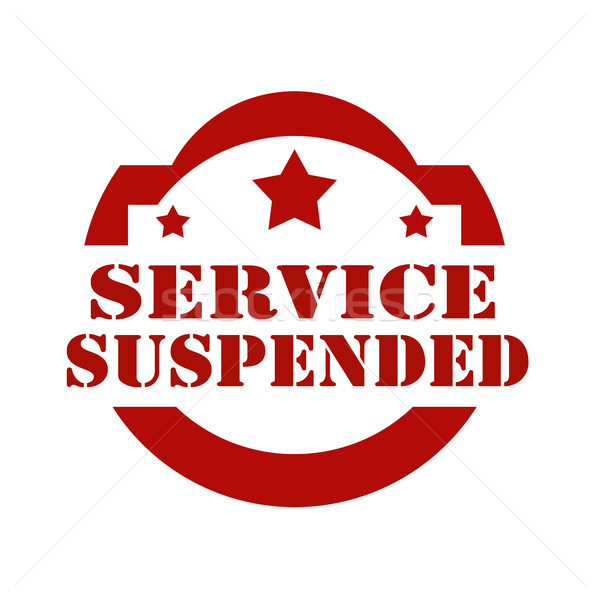 Stock photo: Service Suspended-stamp