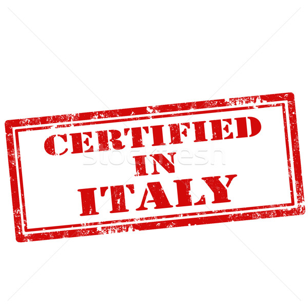 Certified In Italy-stamp Stock photo © carmen2011