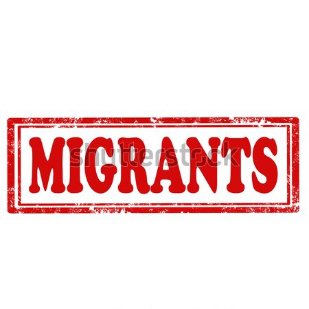 Migrants-stamp Stock photo © carmen2011