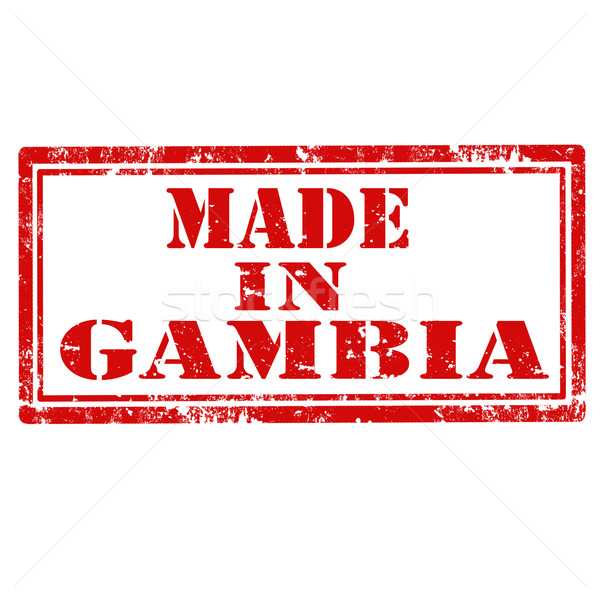 Stock photo: Made In Gambia-stamp