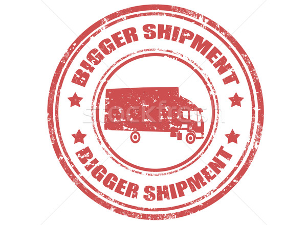 Stock photo: Bigger shipment -stamp