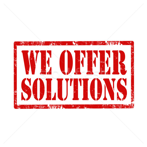 Stock photo: We Offer Solutions-stamp