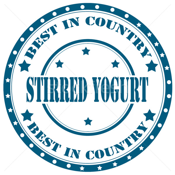 Stirred Yogurt-stamp Stock photo © carmen2011
