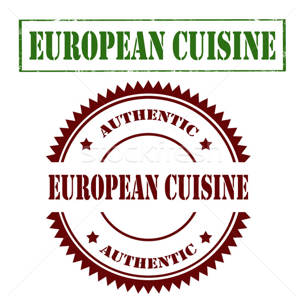 ヨーロッパの セット スタンプ 文字 食品 にログイン ストックフォト © carmen2011