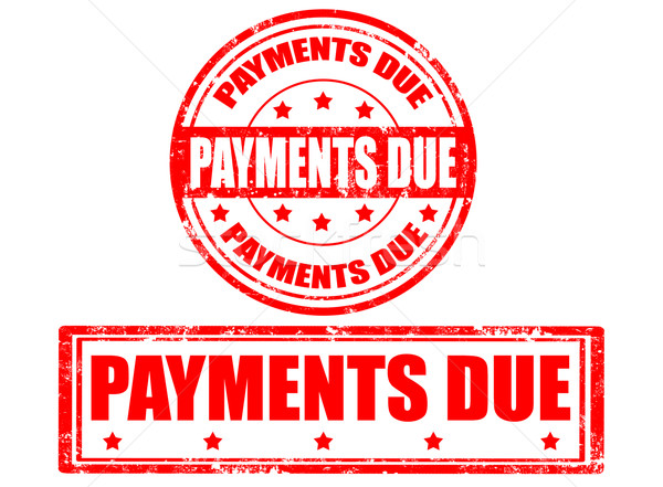 Stock photo: Payments due -stamps