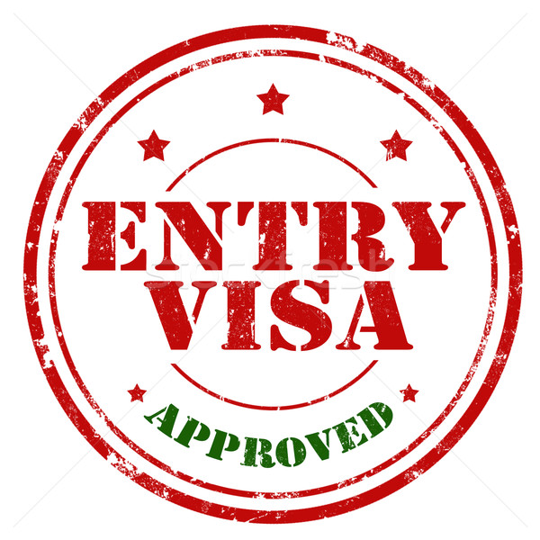 Foto stock: Visa · grunge · texto · assinar · carimbo