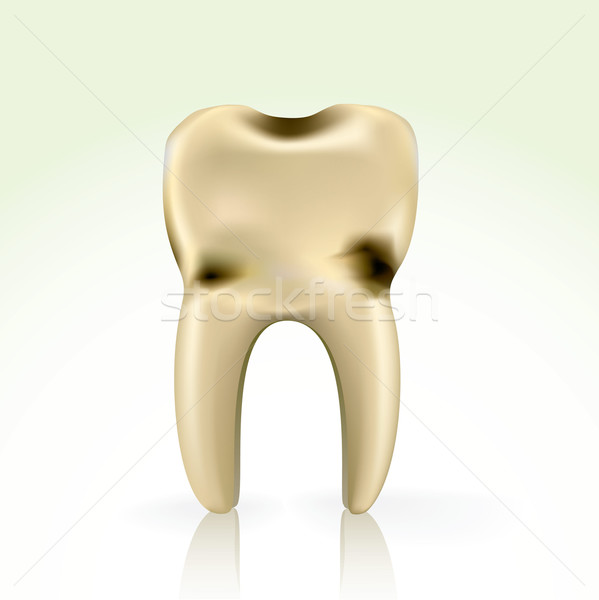 unhealthy, yellow cavity tooth Stock photo © CarpathianPrince