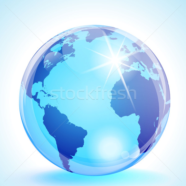 [[stock_photo]]: Europe · Afrique · monde · bleu · marbre